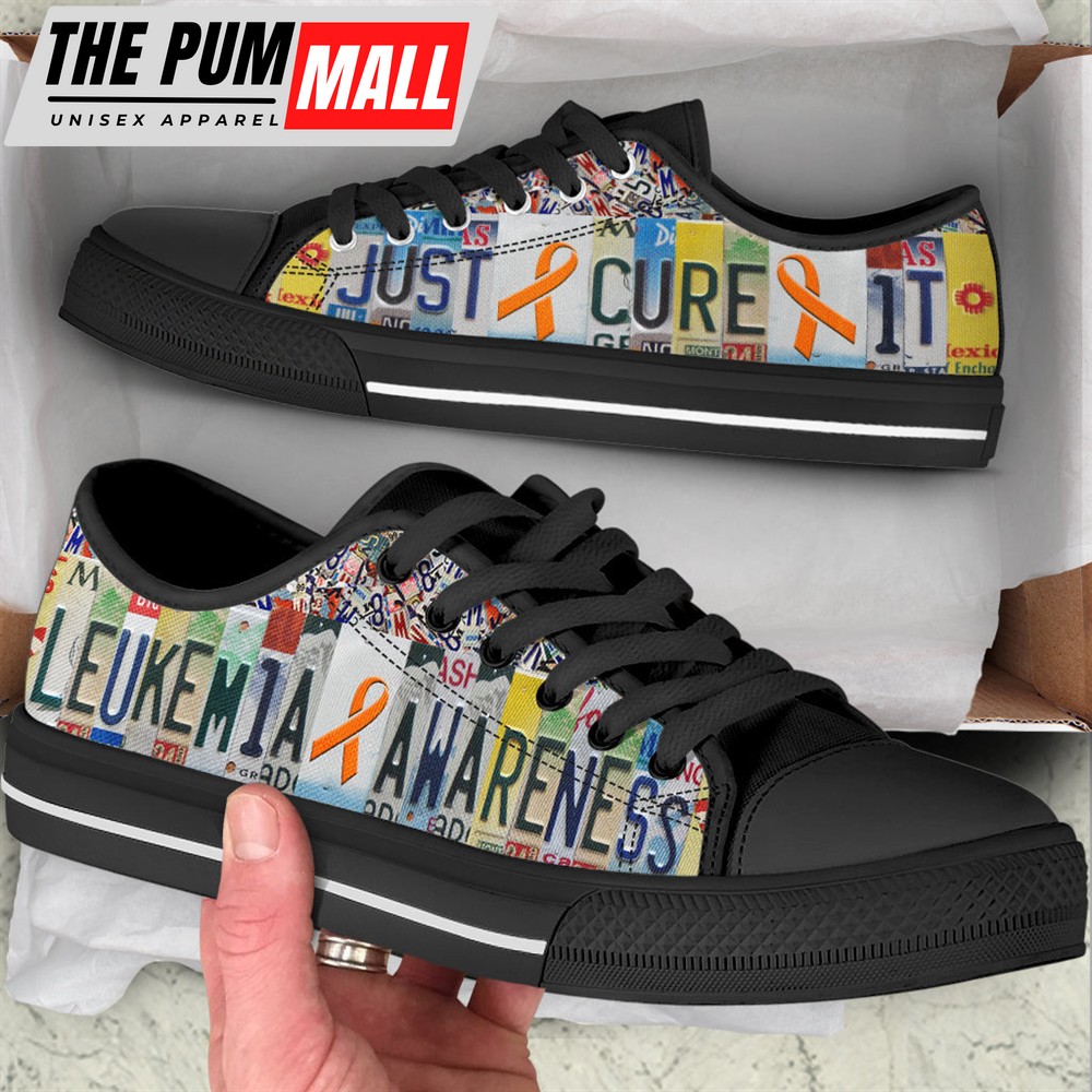 leukemia-shoes-just-cure-it-license-plates-low-top-shoes-best-gift-for-men-and-d5nin6wd Leukemia Shoes Just Cure It License Plates Low Top Shoes – Best Gift For Men And Women Malalan
