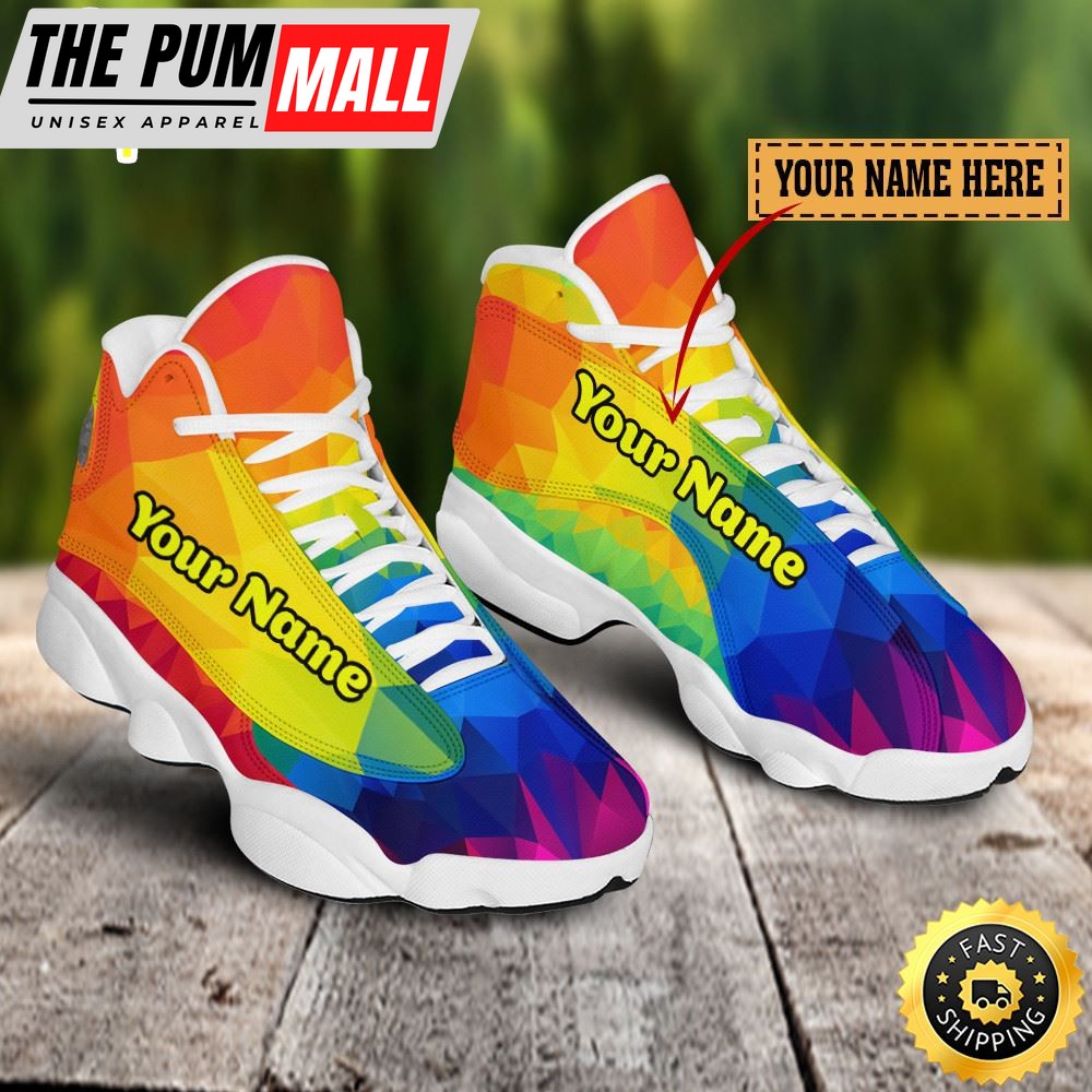 Lgbt Colorful Pieces Custom Name Jd13 Shoes