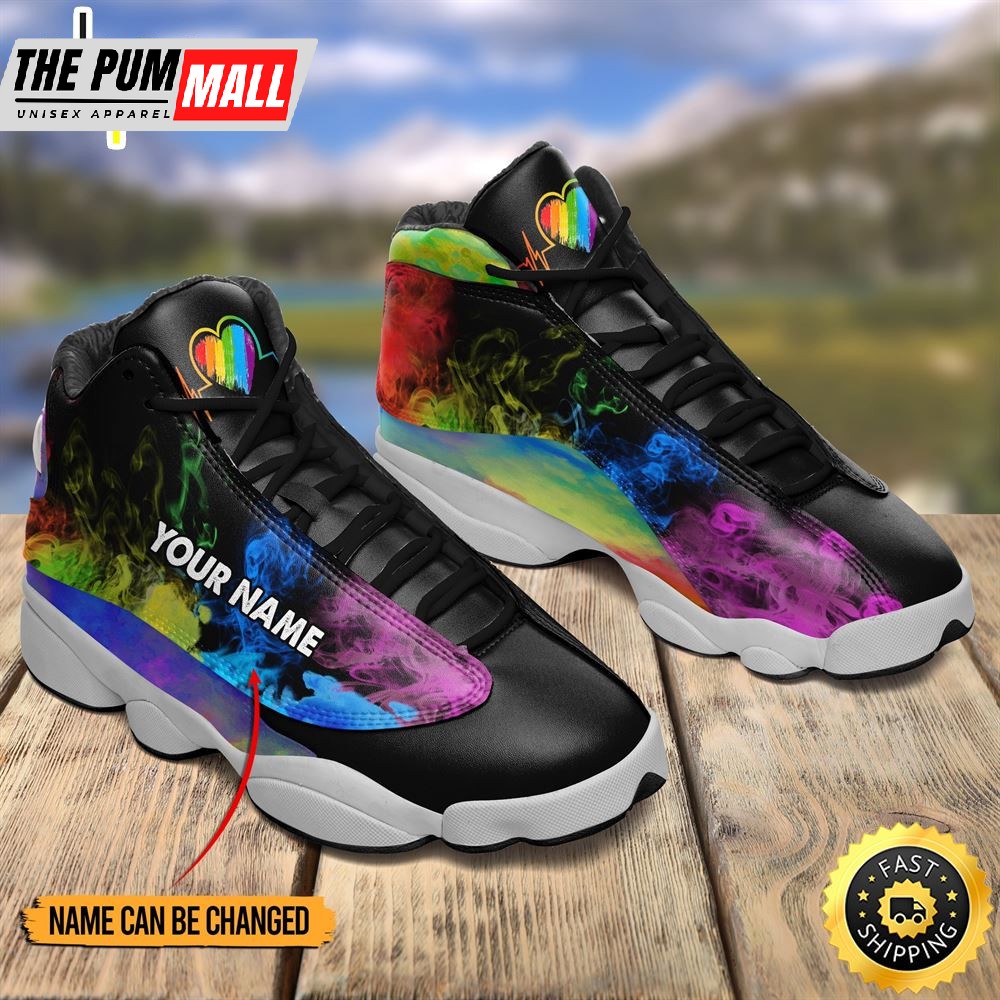 Lgbt Heart Beat Custom Name Jd13 Shoes