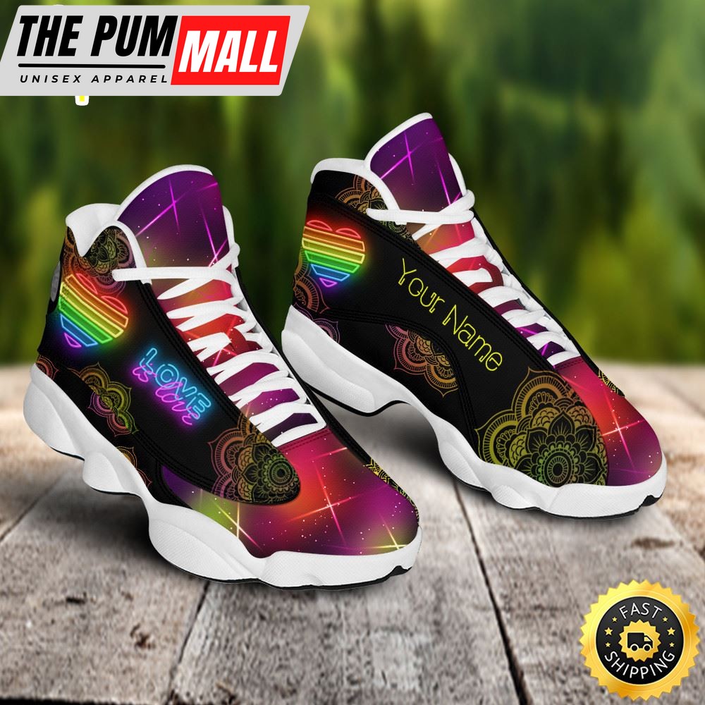 Lgbt Love Is Love Mandala Custom Name Jd13 Shoes