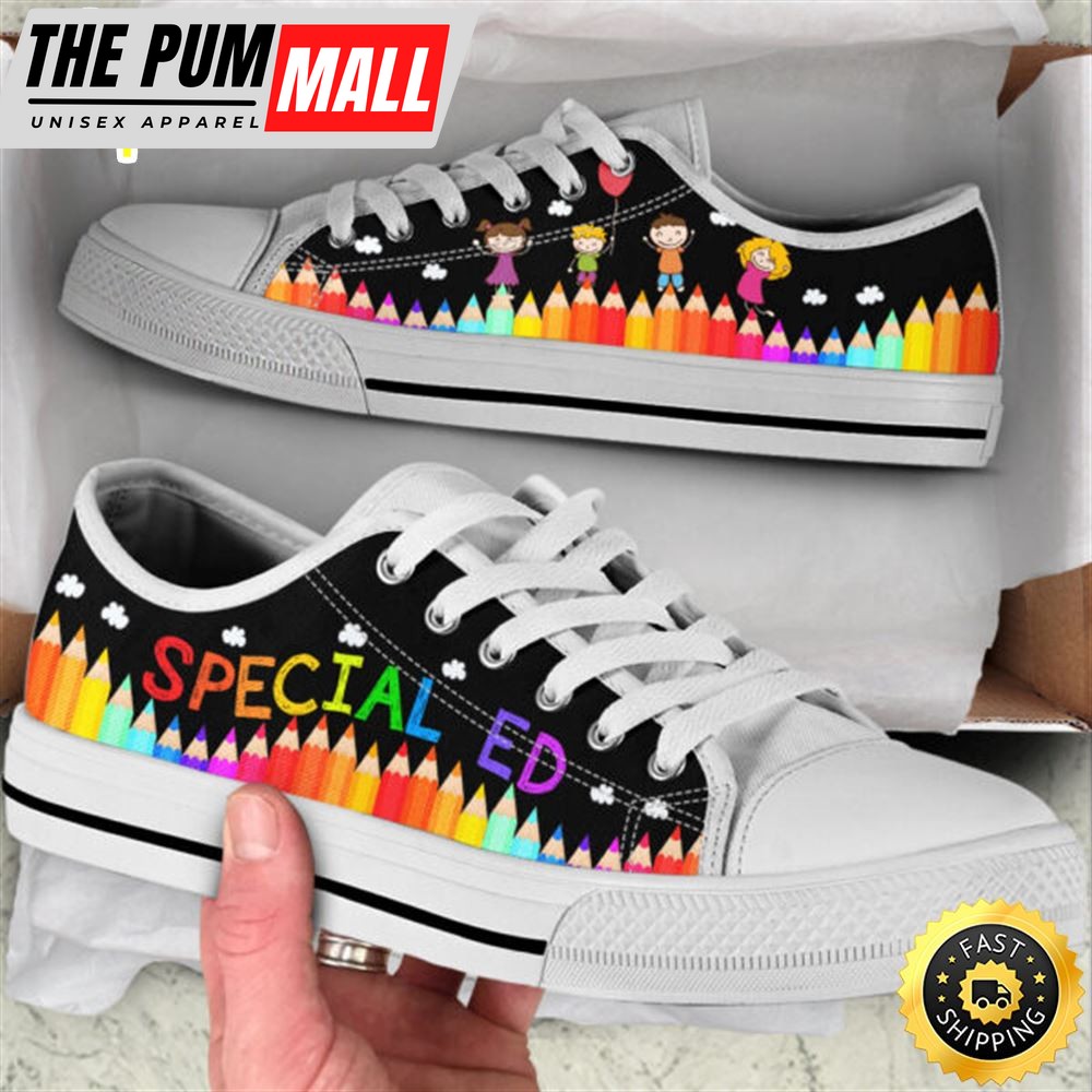 Lgbt Special Ed Abc Black Low Top Shoes