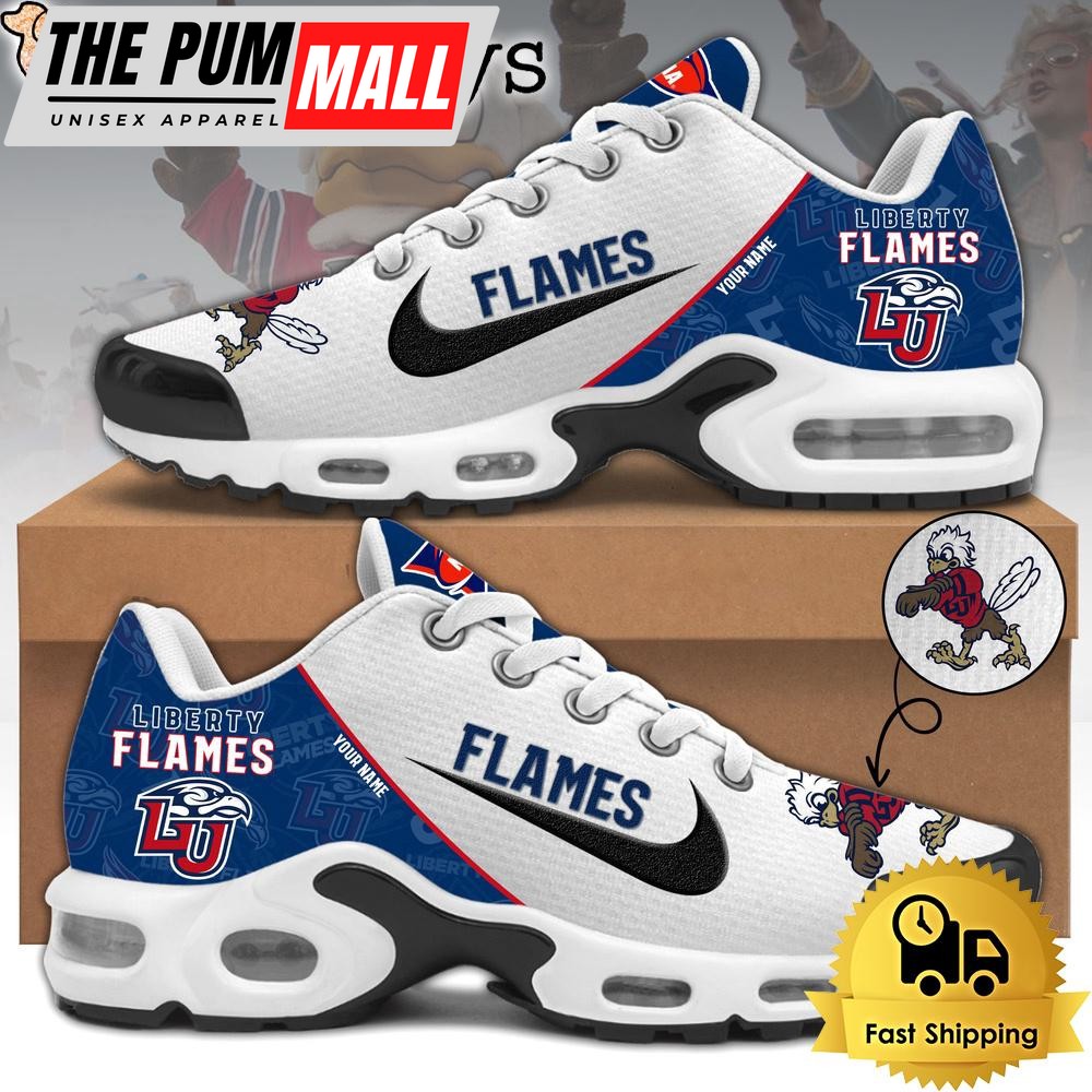 Liberty Flames Football Mascot Symbol Custom Air Max Plus Shoes