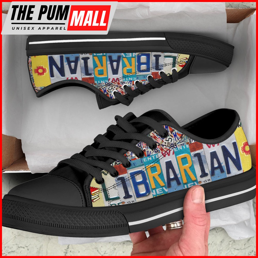 librarian-license-plates-low-top-teaching-fashion-lowtop-shoes-lowtop-casual-s-hsdv8q7p Librarian License Plates Low Top Teaching Fashion Lowtop Shoes – Lowtop Casual Shoes Gift For Adults