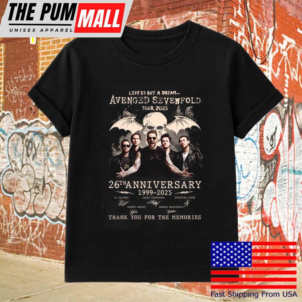 Life Is But A Dream Avenged Sevenfold Tour 2025 T-Shirt