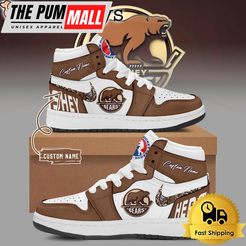 Limited Edition Hershey Bears Logo Team Custom Air Jd 1 Shoes