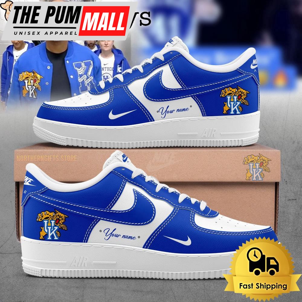 Limited Edition Kentucky Wildcats Basketball Custom Name For Fans Air Force 1 Shoes
