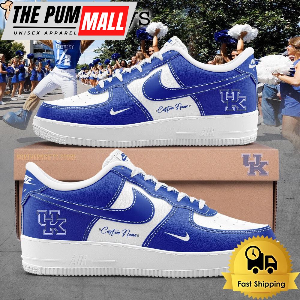 Limited Edition Kentucky Wildcats Basketball Custom Name For Fans Air Force 1 Shoes