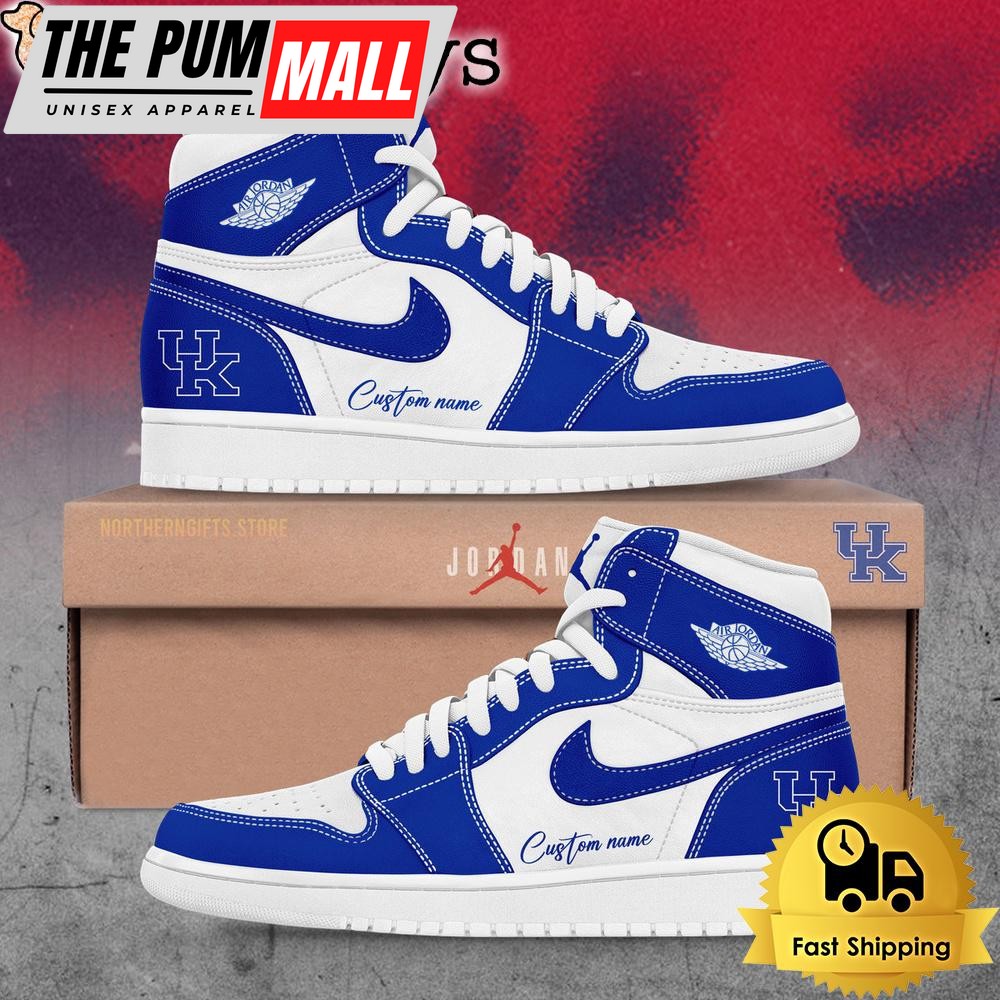 Limited Edition Kentucky Wildcats Basketball Custom Name For Fans Air Jd 1 Shoes