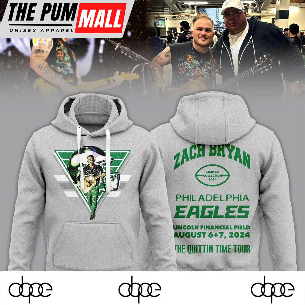 Limited Edition Zach Bryan x Eagles Gray Hoodie