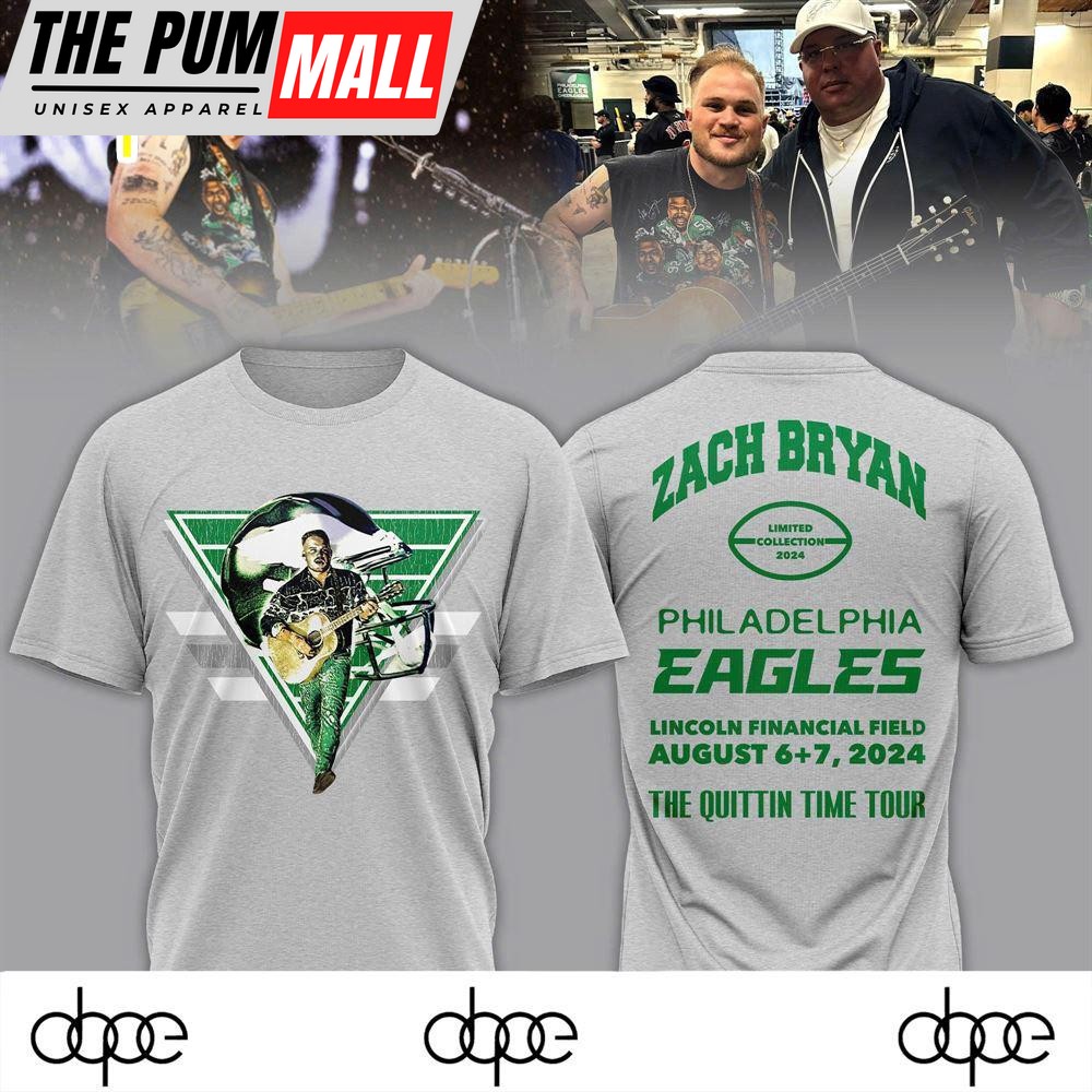 Limited Edition Zach Bryan X Eagles Gray T-Shirt