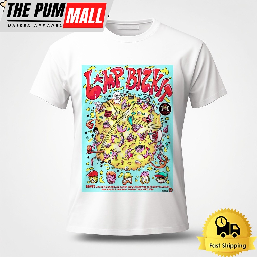 Limp Bizkit At Ruoff Music Center Noblesville IN On July 2024 Unisex T-Shirt