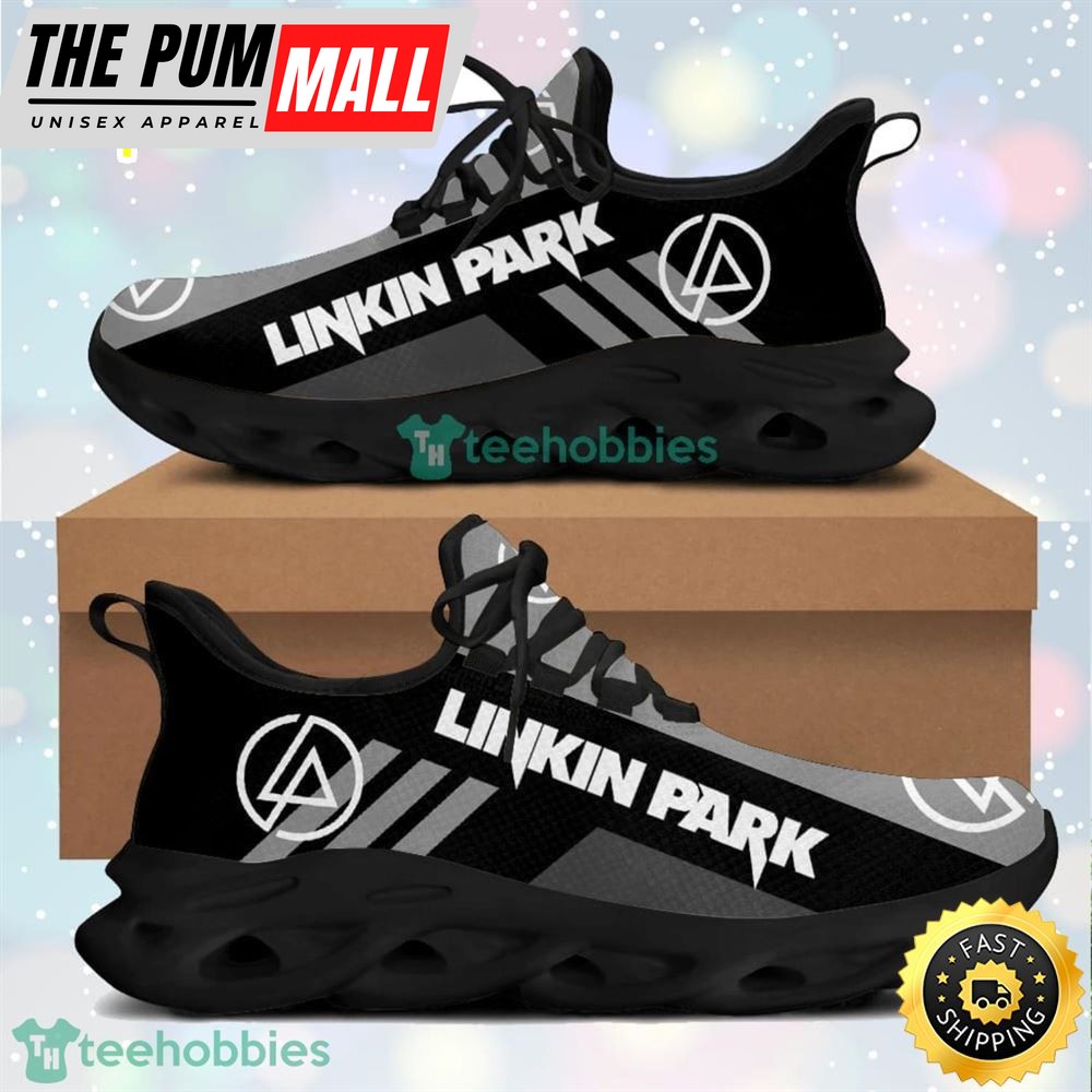 Linkin Park Grey Striped Max Soul Shoes Running Sneaker For Men And Women