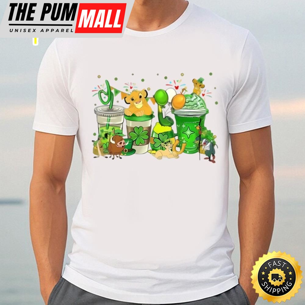 Lion King St Patricks Day Coffee Cup Lucky Coffee Latte Shirt