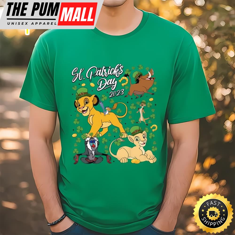 Lion King St Patricks Day Simba Nala Shamrock Shirt