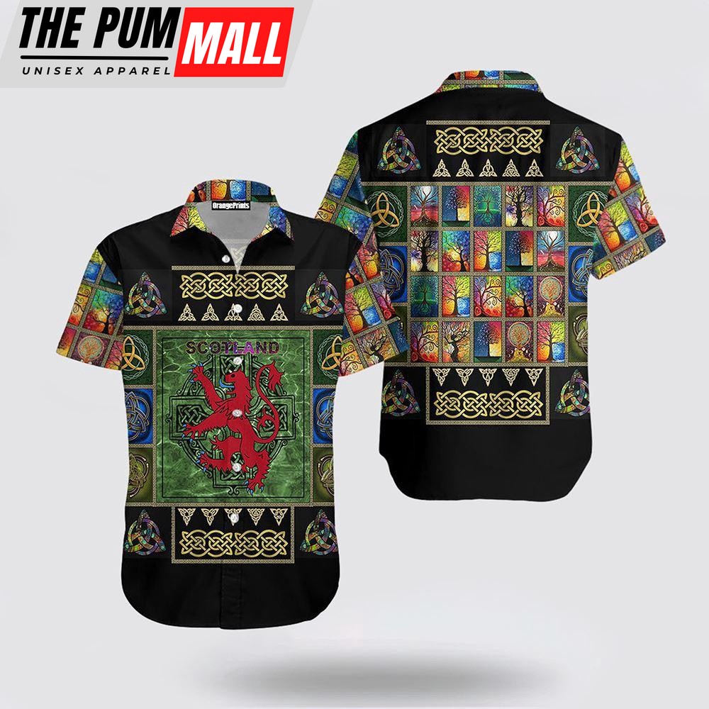 Lion Royal Irish St Patricks Day Shirts, Shamrock Hawaiian Shirt