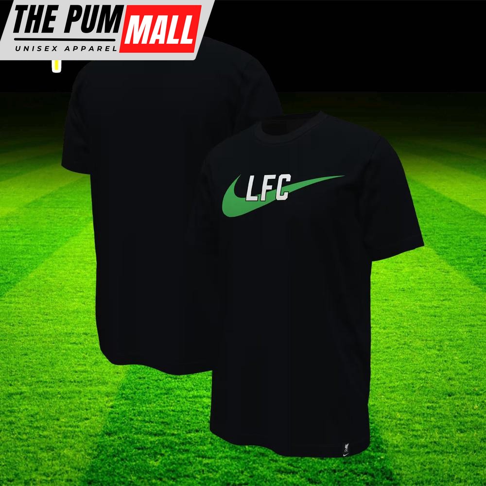 Liverpool LFC Swoosh T-Shirt – Black