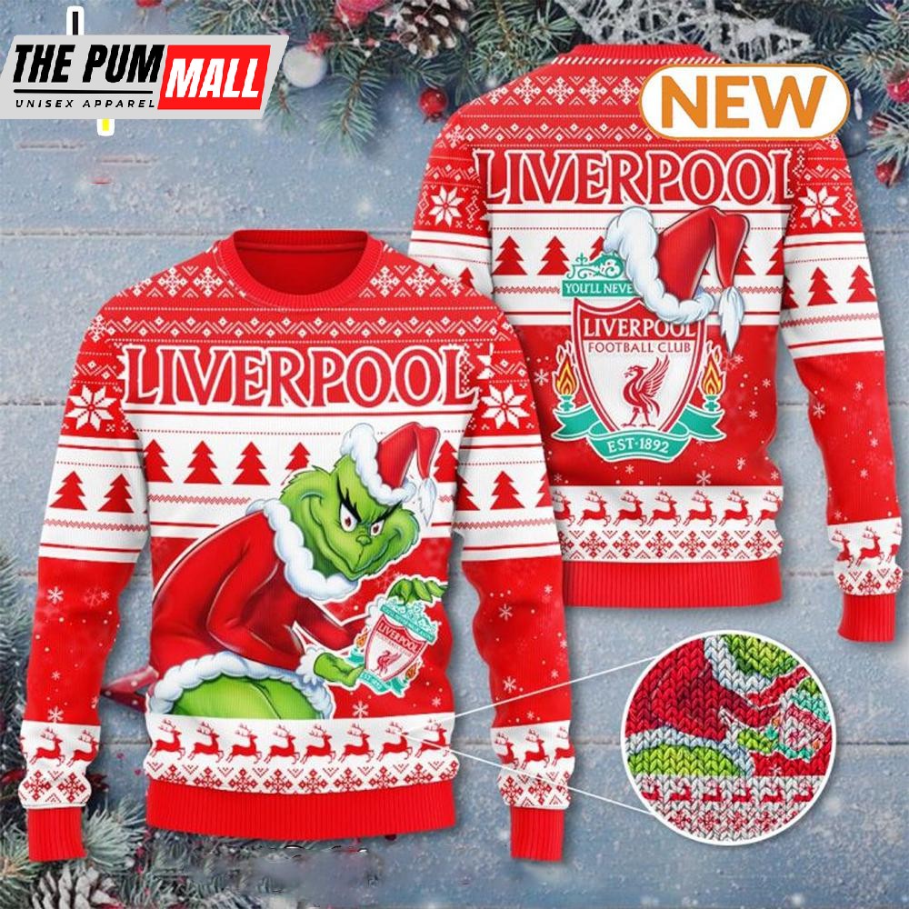 Liverpool The Grinch Ugly Christmas Sweater Shirt, Sweatshirt