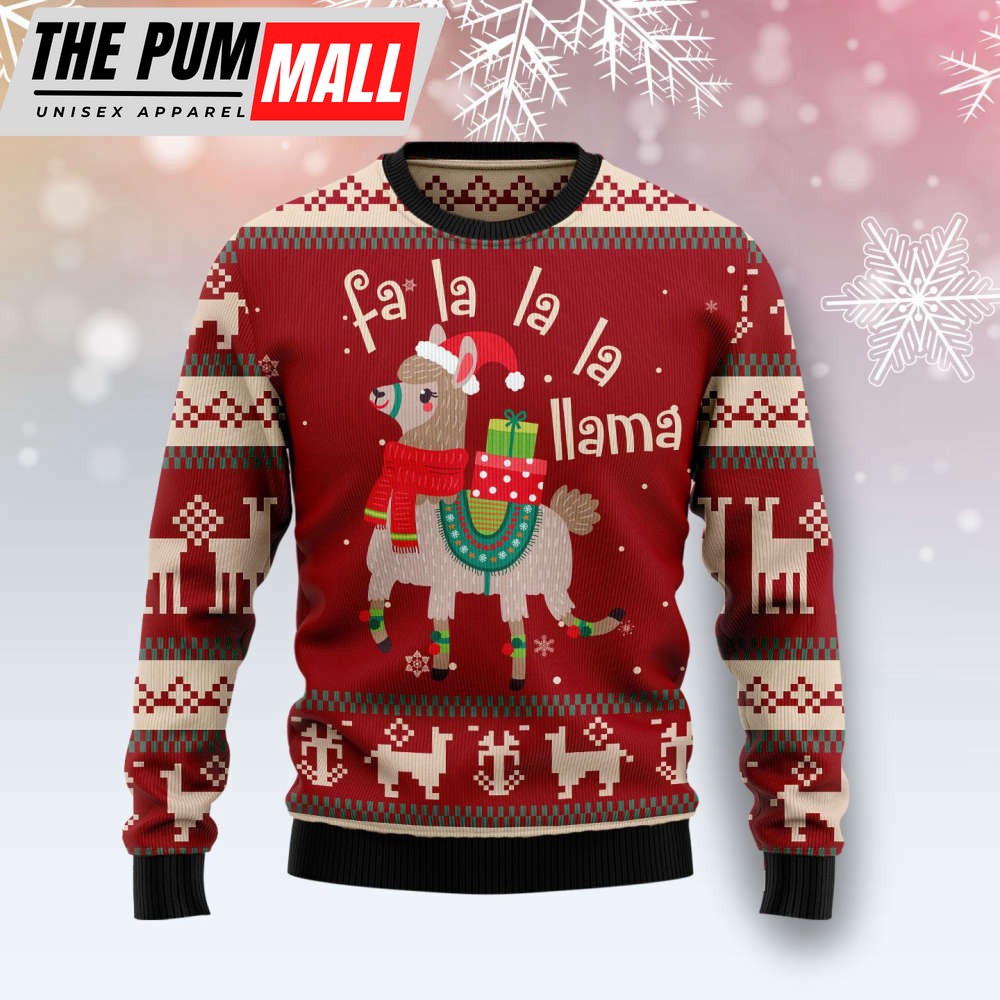 Llama Lalala T309 Ugly Christmas Sweater – Best Gift For Christmas