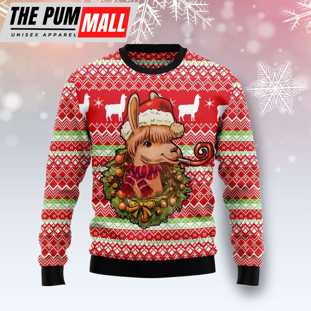Llama Loves Christmas G5105 Ugly Christmas Sweater – Noel Malalan