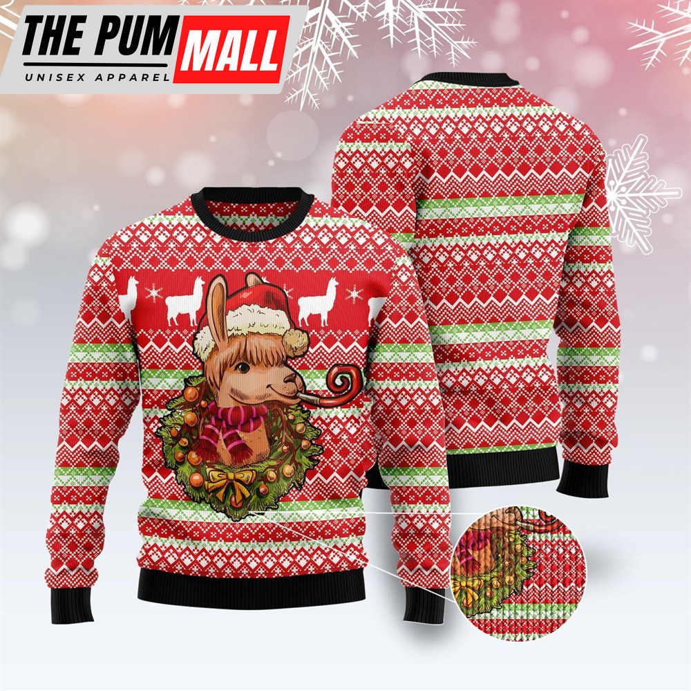 llama-loves-christmas-ugly-christmas-sweater-lover-xmas-sweater-gift-unisex-t4jgfvm7 Llama Loves Christmas Ugly Christmas Sweater – Lover Xmas Sweater Gift – Unisex Crewneck Sweater