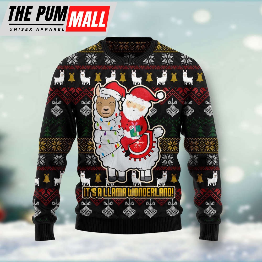 Llama Ugly Christmas Sweater, Christmas Gift For Men And Women