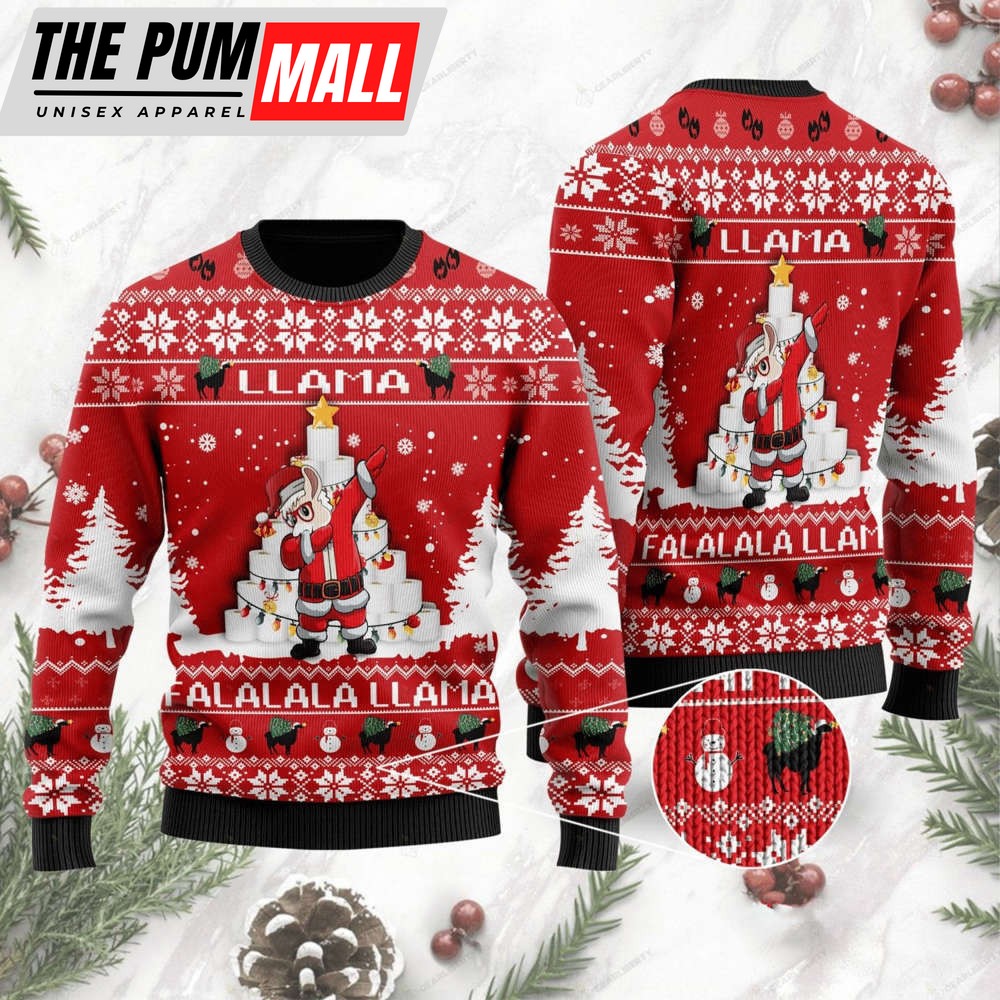 Llama Ugly Christmas Sweater, Gift For Christmas, Unisex Crewneck Sweater