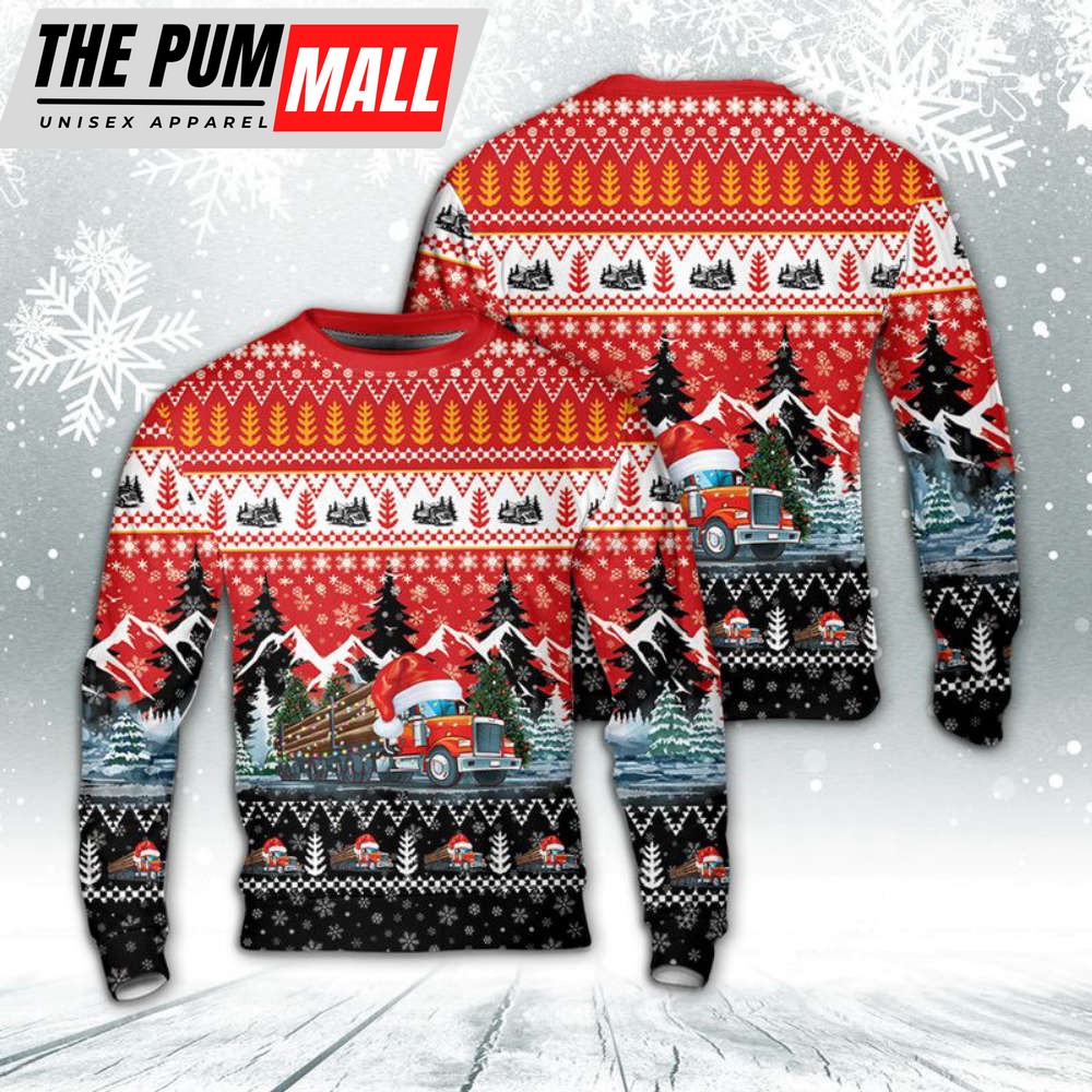 Logging Truck Christmas Sweater Gift For Christmas