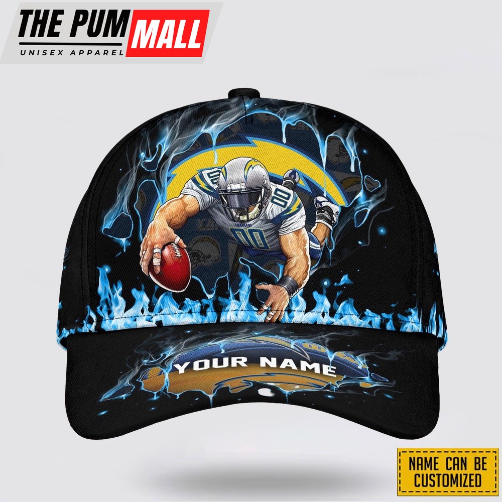 Los Angeles Chargers All Over Printed Nfl Baseball Caps Custom Name Caps Best Gift For Fans