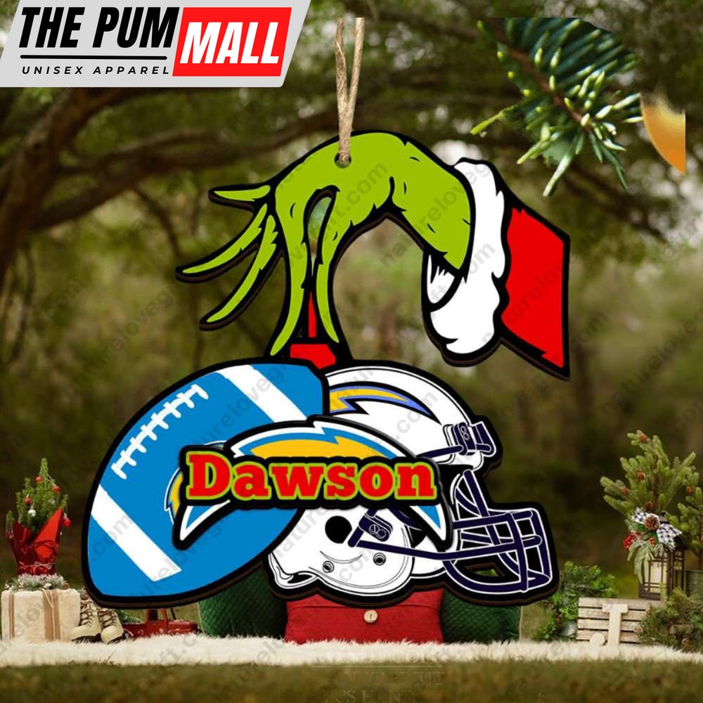 Los Angeles Chargers NFL Custom Grinch Christmas Ornament Xmas Tree Decorations Limited Edition