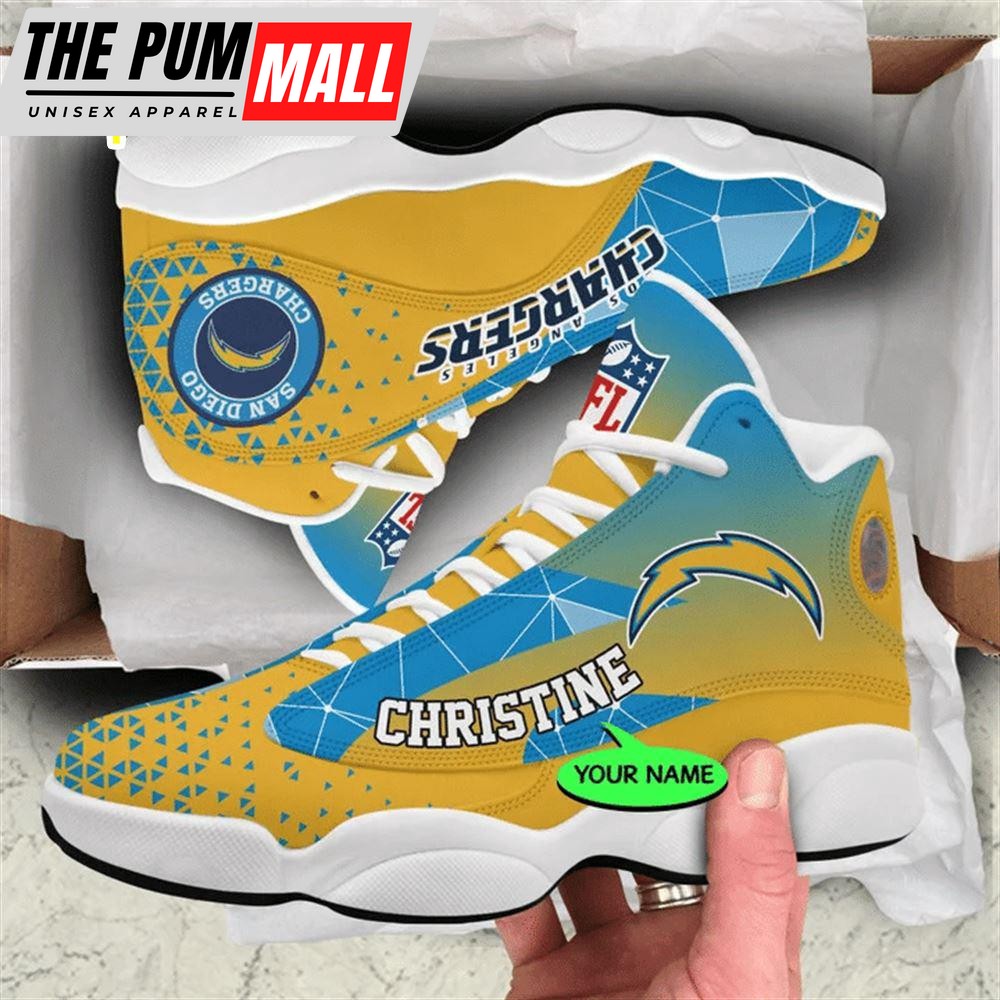 Los Angeles Chargers NFL Personalized Jordan 13 Shoes Gift For Fans Sport