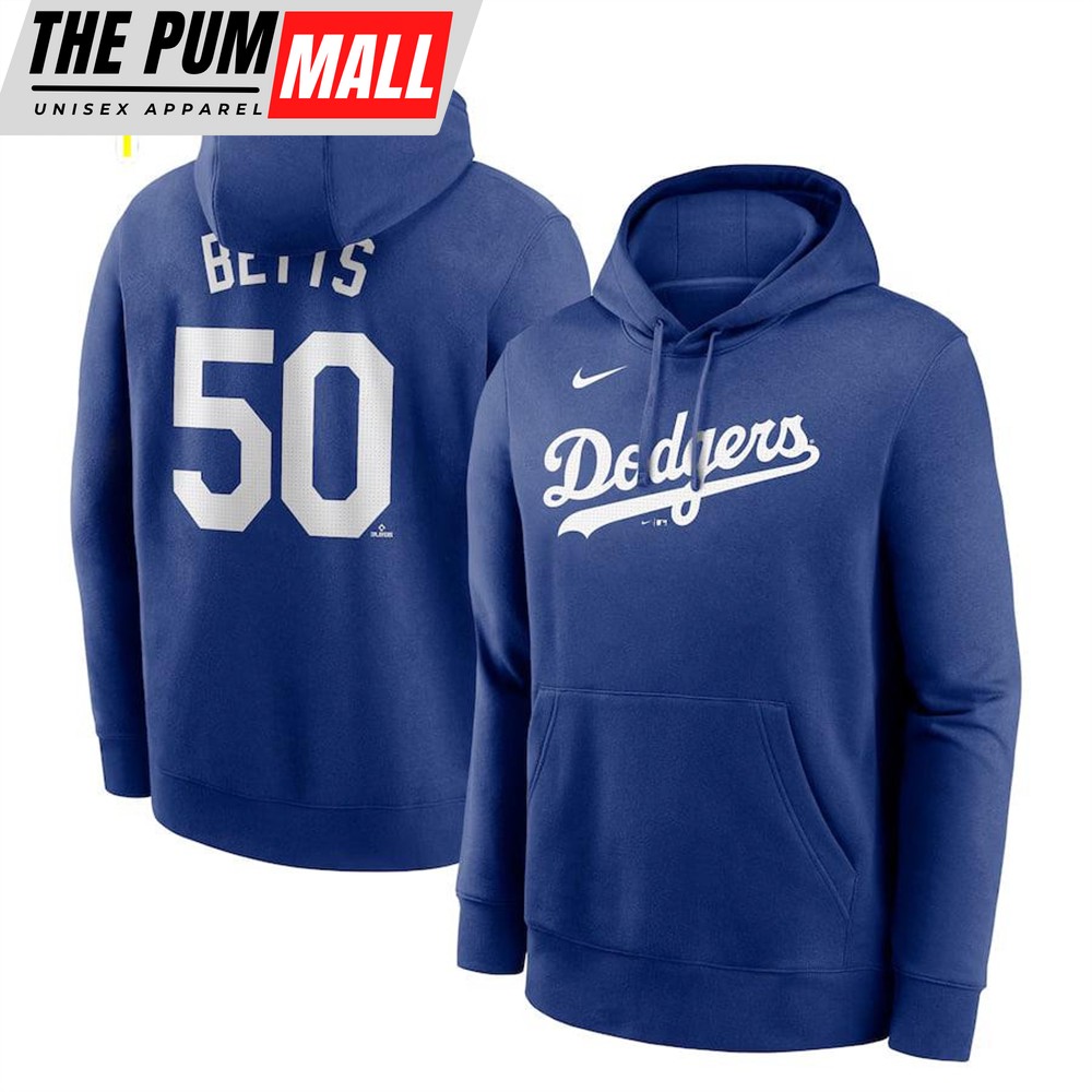 Los Angeles Dodgers Custom Name & Number Club Pullover Hoodie