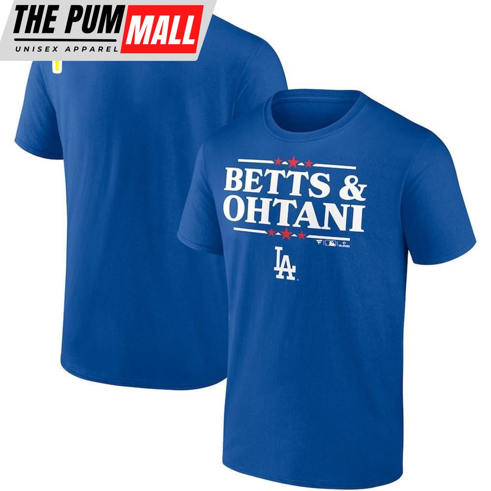 Los Angeles Dodgers Mookie Betts & Shohei Ohtani Royal Election Player New Shirt