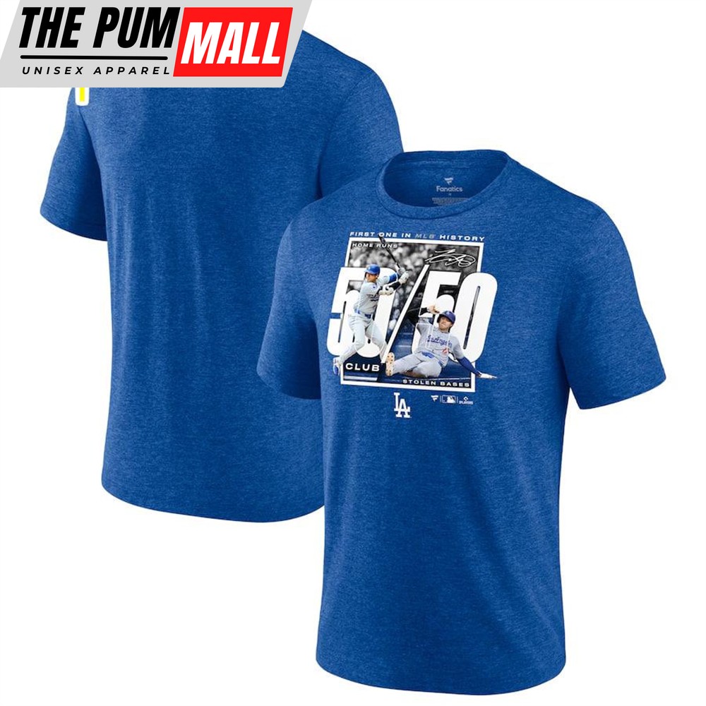 Los Angeles Dodgers Shohei Ohtani Heather Royal 5050 Club TShirt