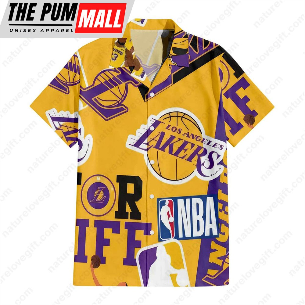 Los Angeles Lakers NBA Aloha Shirt for Fans