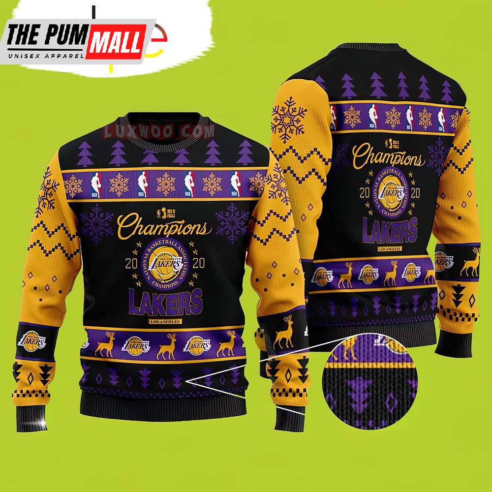 Los Angeles Lakers NBA Champion Lakers Christmas Sweater