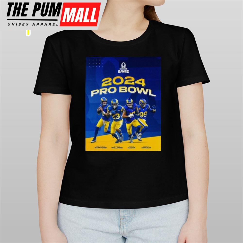 Los Angeles Rams 2025 Rams Pro Bowlers Line Up Nfl Pro Bowl Games T-shirt