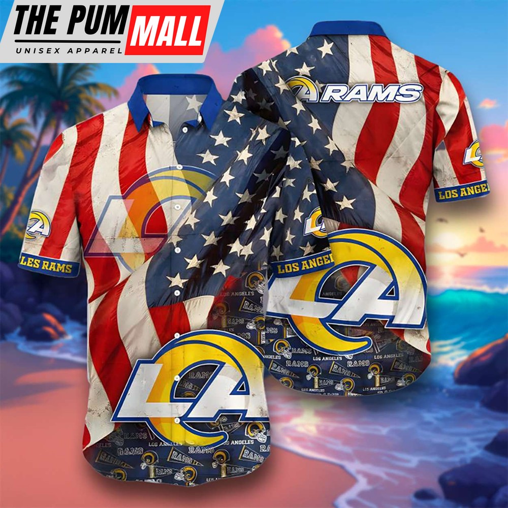 Los Angeles Rams American Flag Patriotic Hawaiian Shirt