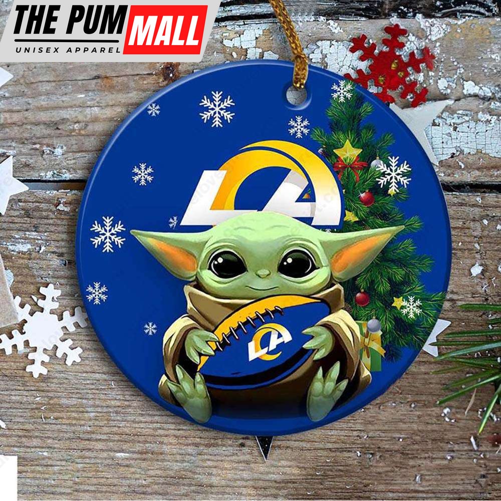 Los Angeles Rams Baby Yoda Ornament Christmas Tree Decorations NFL Gifts Limited Edition