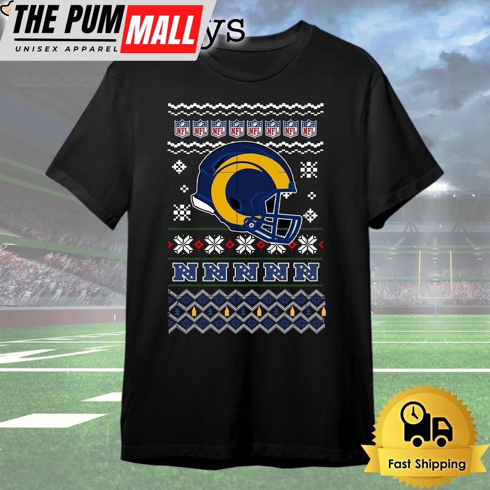Los Angeles Rams Helmet Team Christmas T Shirt