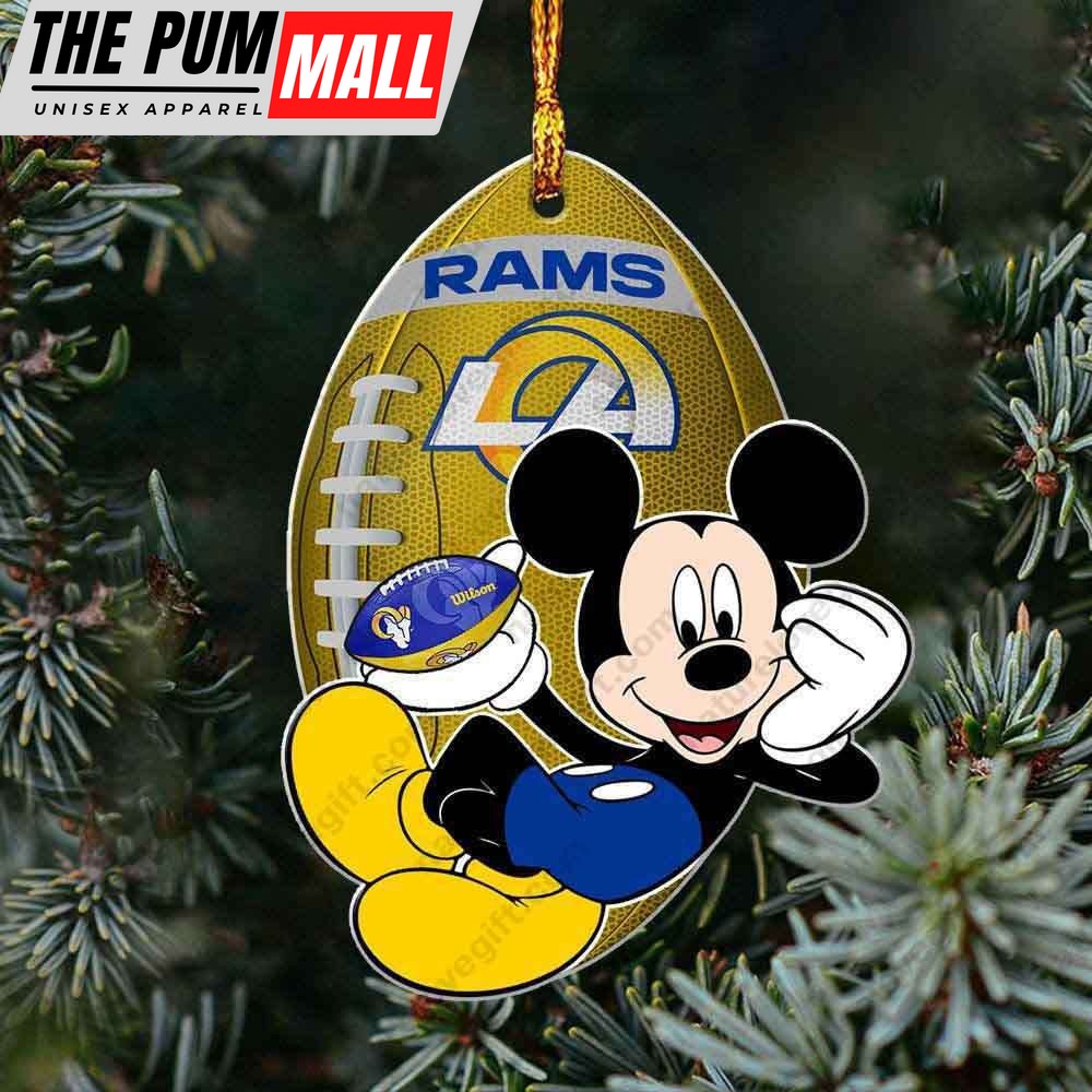 Los Angeles Rams Mickey Mouse Ornament Disney Christmas Decorations Limited Edition