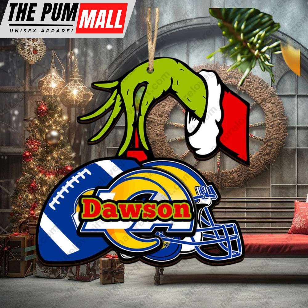 Los Angeles Rams NFL Custom Grinch Christmas Ornament Tree Decorations Limited Edition