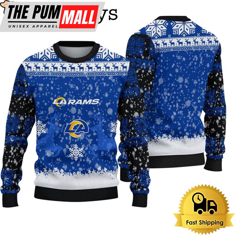 Los Angeles Rams Reindeer Football Ugly Christmas Sweater