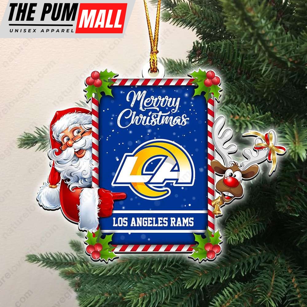Los Angeles Rams Santa Reindeer Funny Christmas Ornament NFL Gift Limited Edition