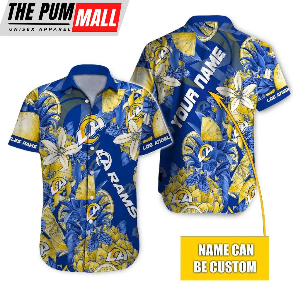 Los Angeles Rams Tropical Fruit Personalized Hawaiian Shirt