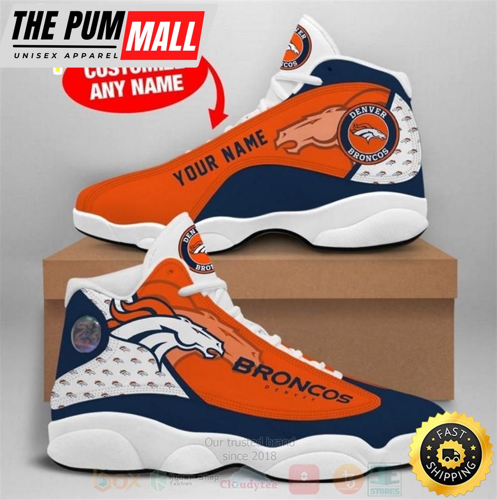 Los Denver Broncos Nfl Custom Name Air Jd 13 Shoes