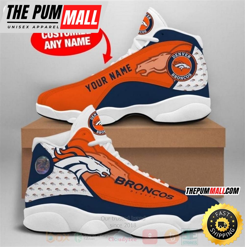 Los Denver Broncos Nfl Custom Name Air Jd 13 Shoes
