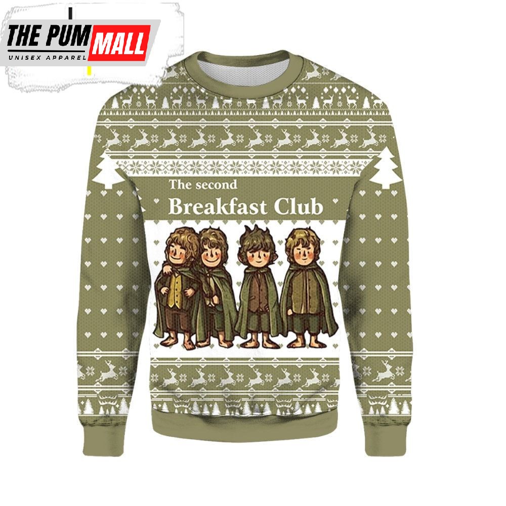 Lotr The Second Breakfast Club Ugly Christmas Sweater The
