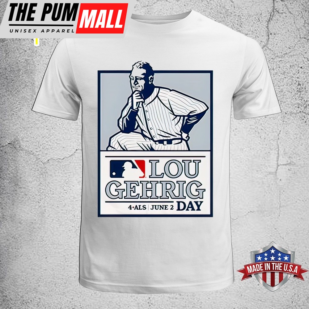 Lou Gehrig Day 4als June 2 Day MLB Logo Unisex T-Shirt