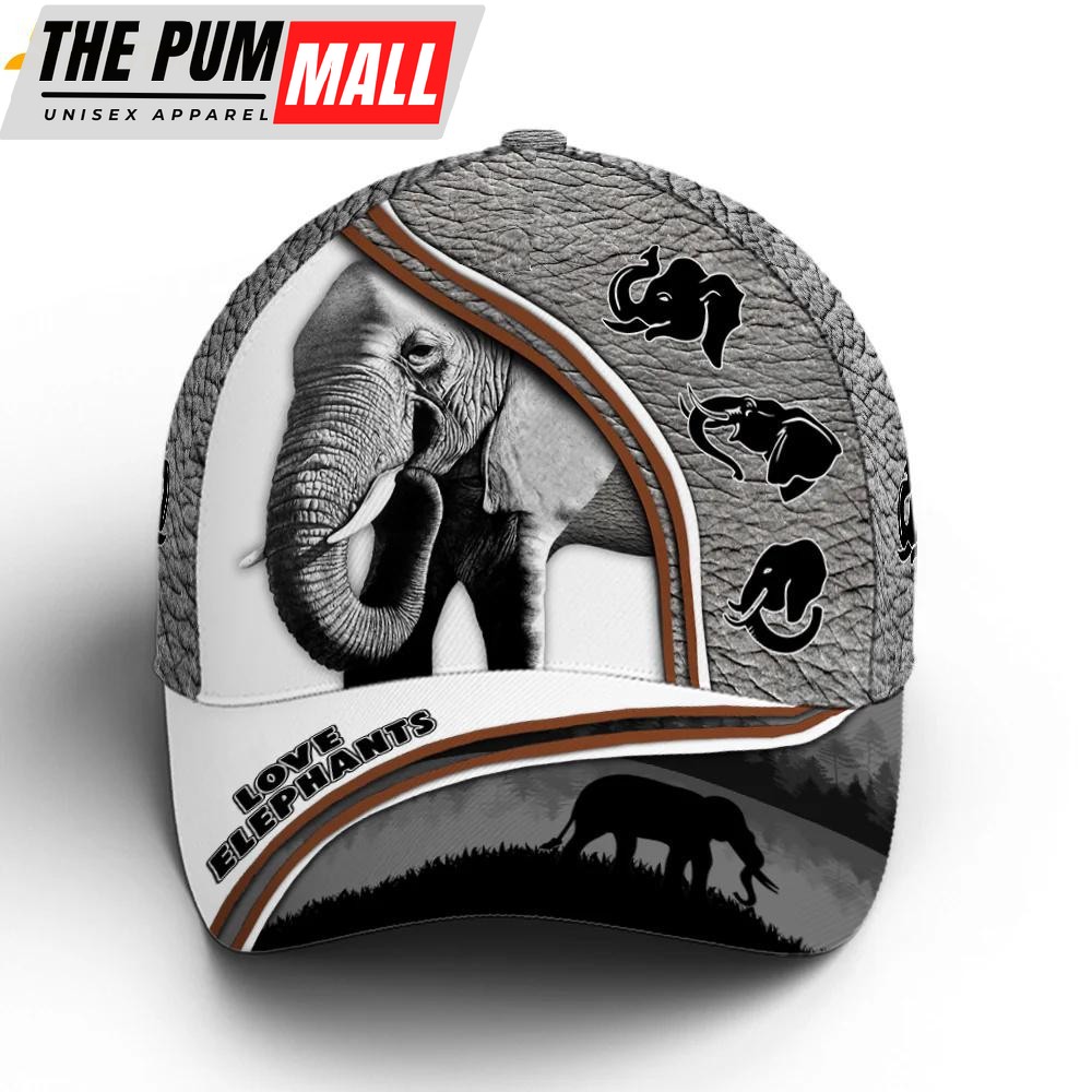 Love Elephants Skin Pattern Classic Baseball Cap