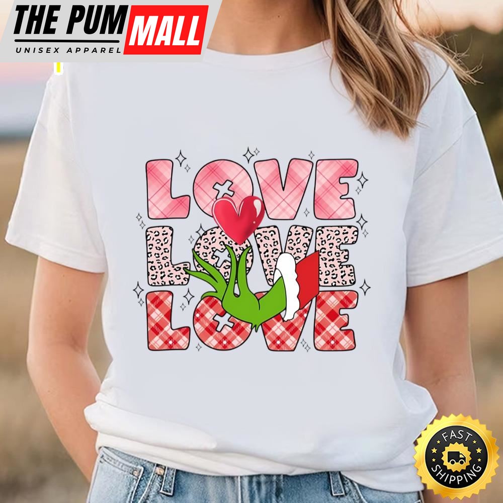 Love Heart Grinchs Valentine Day Shirt